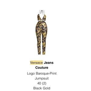 Versace Jean Couture-Logo print jumpsuit size 2